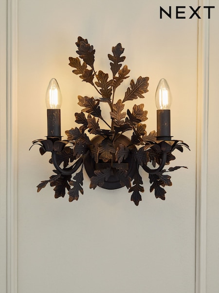 Black Evelyn 2 Light Wall Light (W91972) | €86