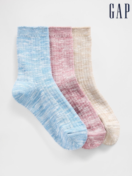 Gap Multi Marled Crew Socks 3 Pack (W92225) | €11