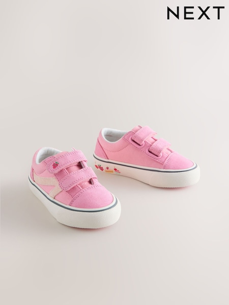 Pink/White Standard Fit (F) Touch Fastening Trainers (W92294) | AED91 - AED102