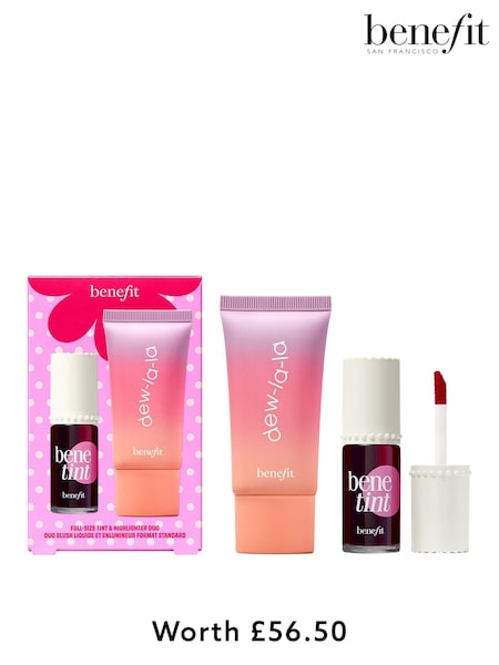 Benefit Dew the Benetint Lip & Cheek Stain and Highlighter Duo (Worth over £56) (W92342) | €29