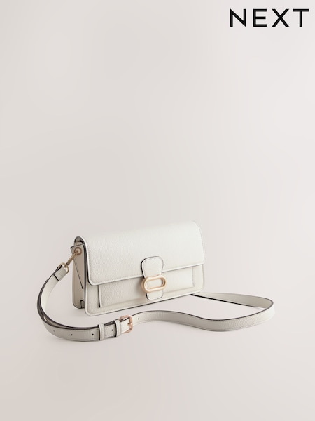 White Hardware Cross-Body Bag (W92379) | AED151