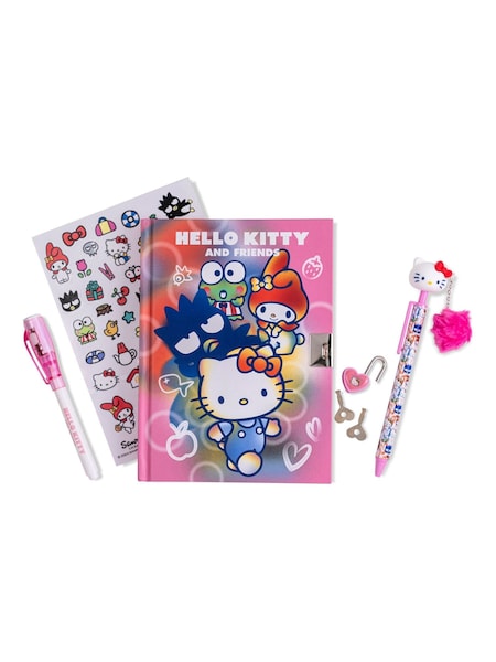 Peers Hardy Pink Hello Kitty Secret Diary With Magic Ink Pen + Topper Pen Stationery Set (W92405) | €25