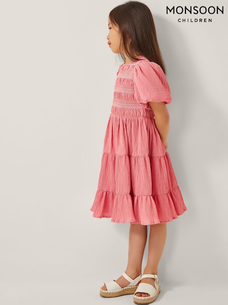 Monsoon Smocked Puff Sleeve Dress (W92460) | 223 LEI - 261 LEI