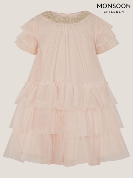 Monsoon Pink Baby Alexandra Embellished Swing Dress (W92463) | AED199 - AED213