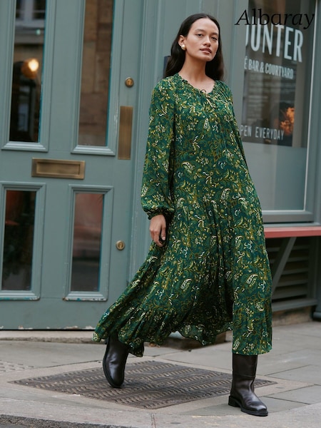 Albaray Green New Paisley Dress (W92495) | 184 €