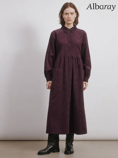 Albaray Cord Placket Midi Dress (W92500) | 490 QAR