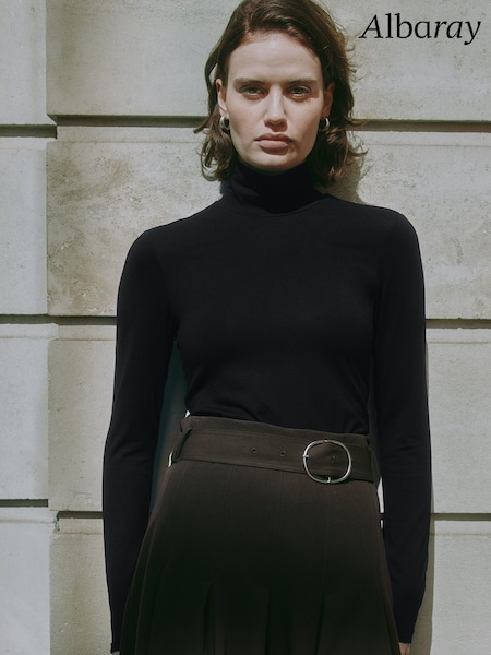 Albaray Black Jersey Turtle Neck (W92502) | €52