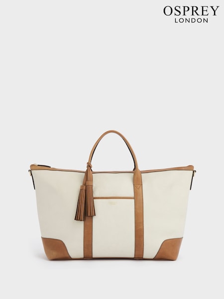 Osprey London Cream The Savanna Leather Weekender Bag (W92553) | R$ 1.925