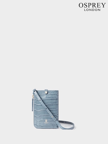 Osprey London The Wentworth Italian Leather Phone Black Bag (W92561) | €213