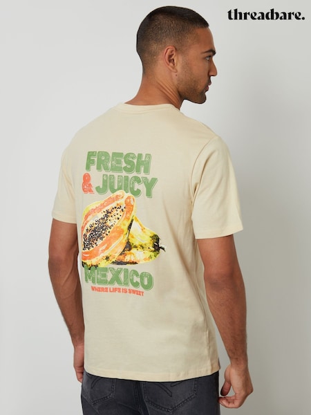 Threadbare Brown Avocado Graphic Print T-Shirt (W92579) | €18