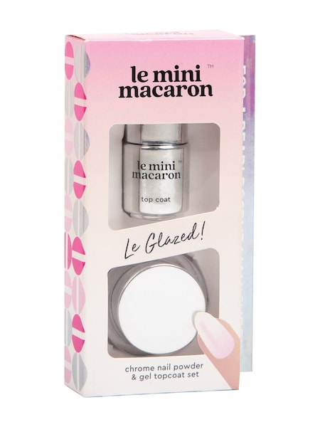 Le Mini Macaron Le Glazed! Chrome Nail Powder & Top Coat Set (W92661) | €20