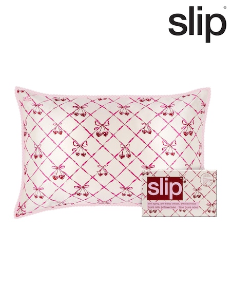 Slip Pure Silk Queen Pillowcase With Lace Trim (W92681) | €156
