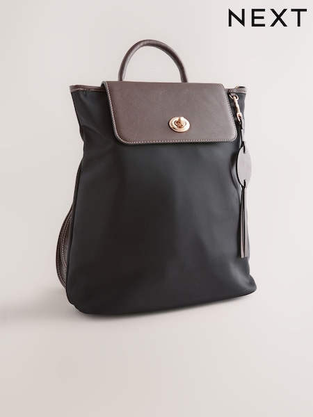 Black Nylon Lock Backpack (W92760) | €56