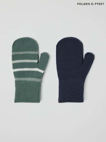 أخضر - Polarn O. Pyret Magic Mittens 2 Pack (W92978) | ‏52 ر.ق.