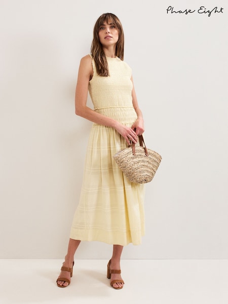 Phase Eight Yellow Buttermilk Midi Dress (W93101) | €168