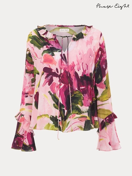 Phase Eight Pink Andi Floral Print Blouse (W93231) | €112