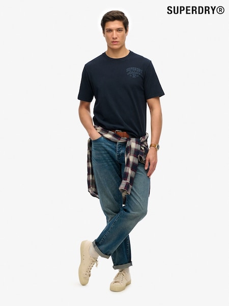 Superdry Blue Vintage Athletic Essential Graphic Print T-Shirt (W93247) | €45
