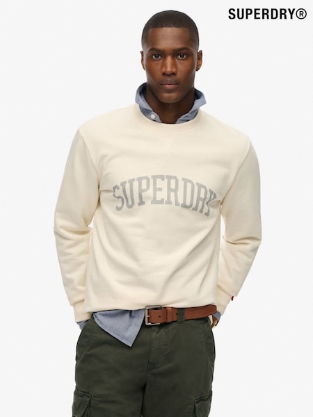 Superdry White Athletic Essentials Crew Sweat top (W93251) | €63