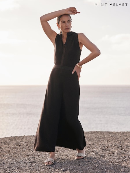 Mint Velvet Brown Knit Midi Dress (W93356) | €191
