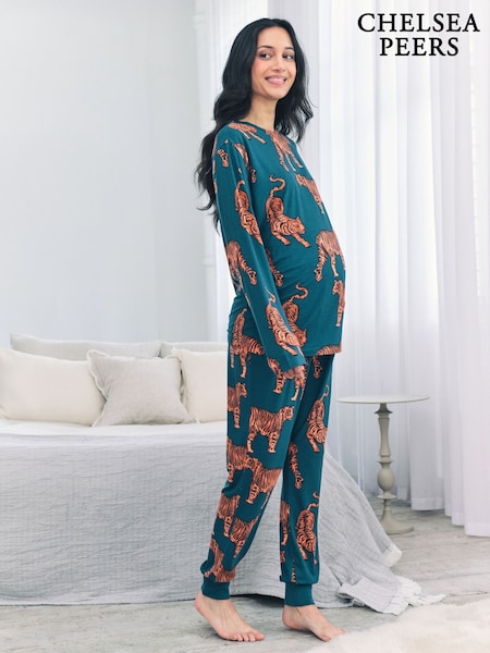 Chelsea Peers Maternity Tiger Print Long Pyjamas Set (W93428) | 54 €