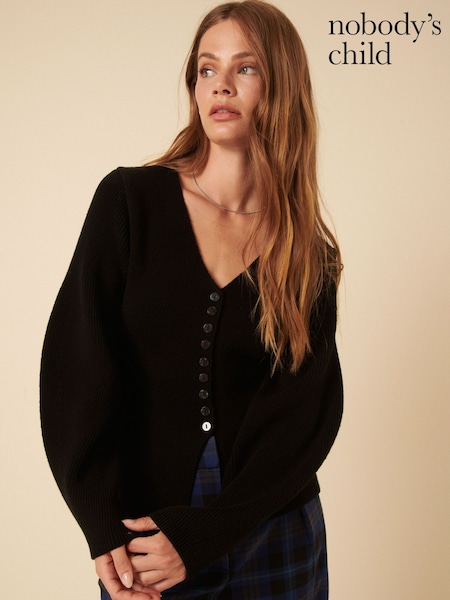 Nobodys Child Black Barrel Sleeve Cardigan (W93450) | €87