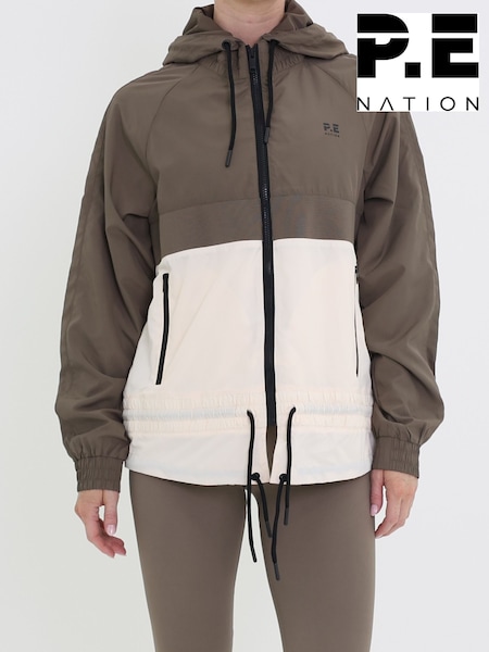 P.E Nation Brown Man Down Jacket (W93475) | €199