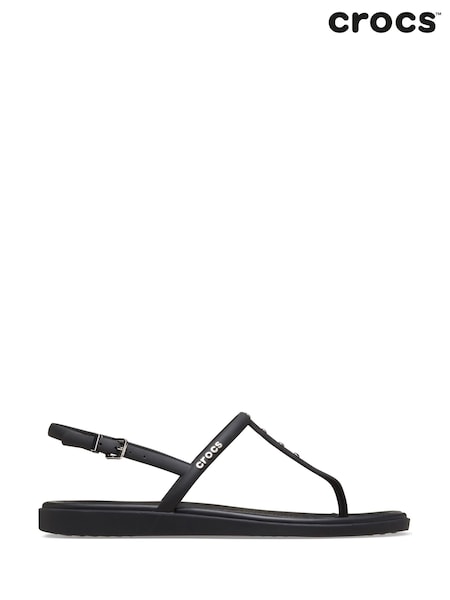 Crocs Black Miami Studded Thong Flip Sandals (W93480) | €58
