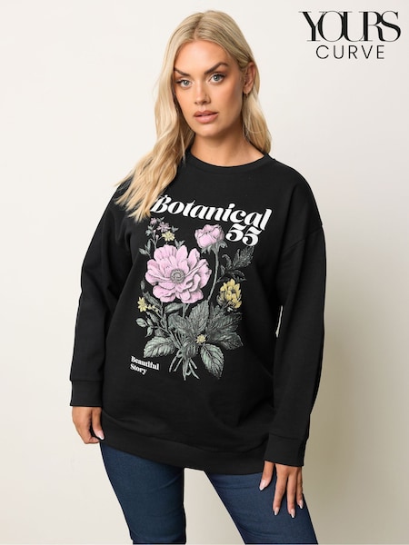 Yours Curve Crew Neck Sweatshirt (W93491) | R$ 265