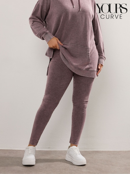 Yours Curve Red Acid Wash Leggings (W93513) | €26