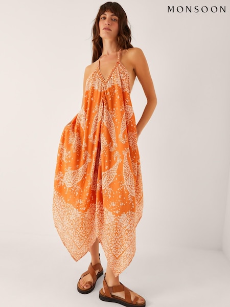 Monsoon Madison Paisley Handkerchief Midi Dress (W94034) | R$ 640