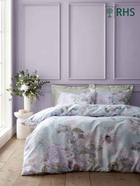 RHS Blue Floral Serenity So Soft Duvet Cover Set (W94043) | AED99 - AED204