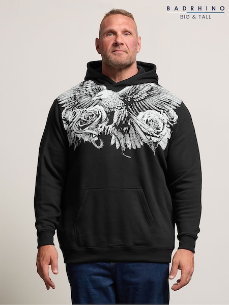 BadRhino Big & Tall Dark Black Hoodie (W94190) | R$ 335