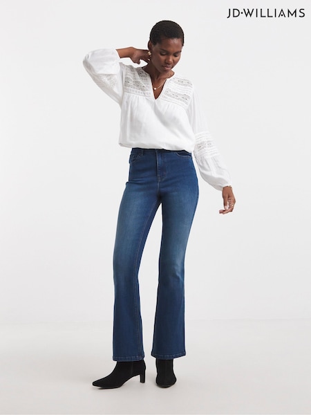 JD Williams Blue High Waist Super Stretch Bootcut Jeans (W94223) | €45