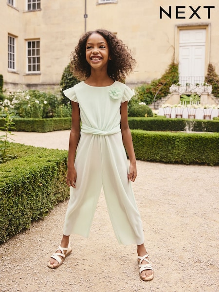 Mint Green Plisse Jumpsuit (3-16yrs) (W94270) | AED102 - AED132