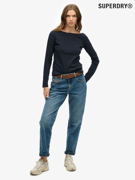Superdry Blue Bardot Off Shoulder Top (W94291) | €29