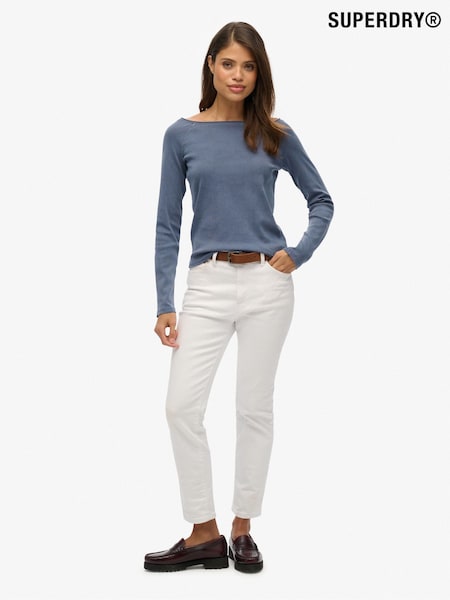 Superdry Blue Bardot Off Shoulder Top (W94293) | €35