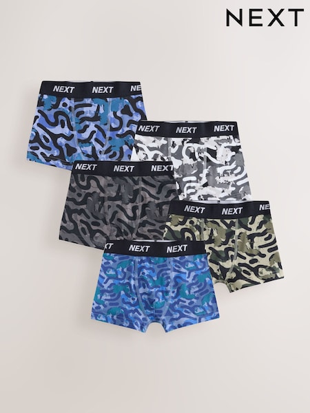 Camouflage noir et bleu - Coffret 5 (2-16ans)