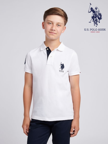Balta - U.s. Polo Assn Žaidėjo 3 polo marškinėliai