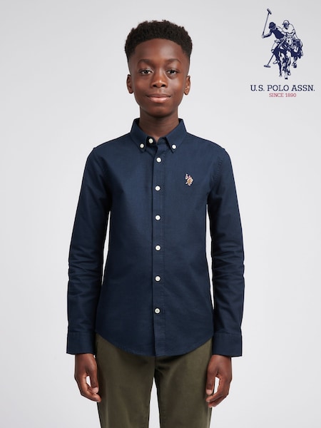 U.S. Polo Assn Navy Blue Boys Oxford Shirt (W94535) | AED204 - AED245