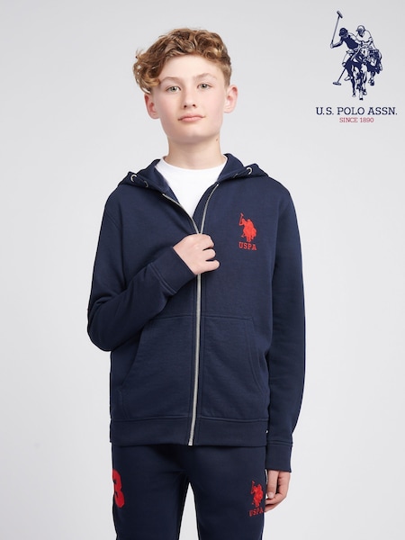 U.S. Polo Assn. Blue Boys Player 3 Zip Hoodie (W94536) | €64 - €77
