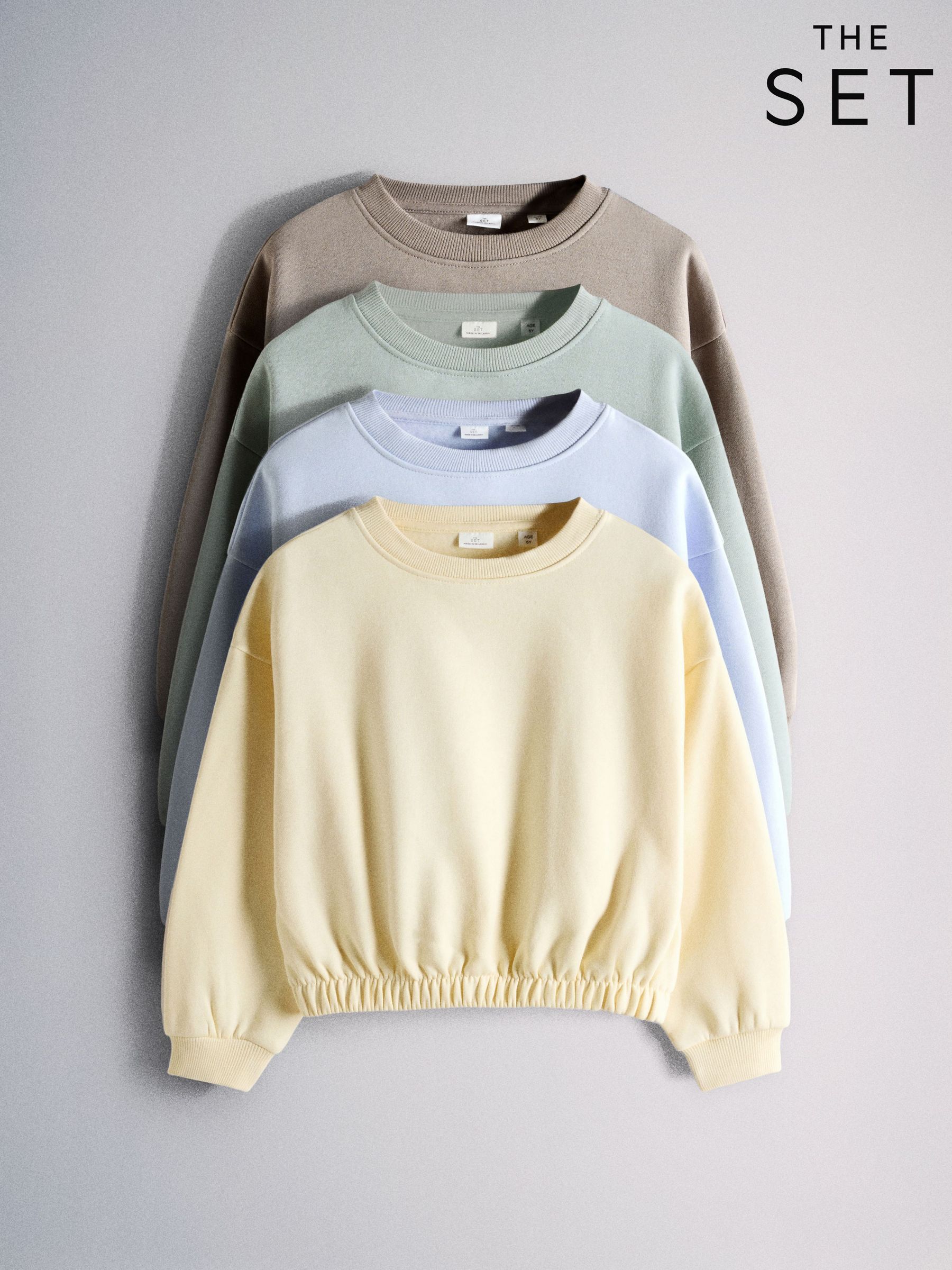 NEXT Mädchen Sweatshirts Im 4er-Pack - The Set Basics