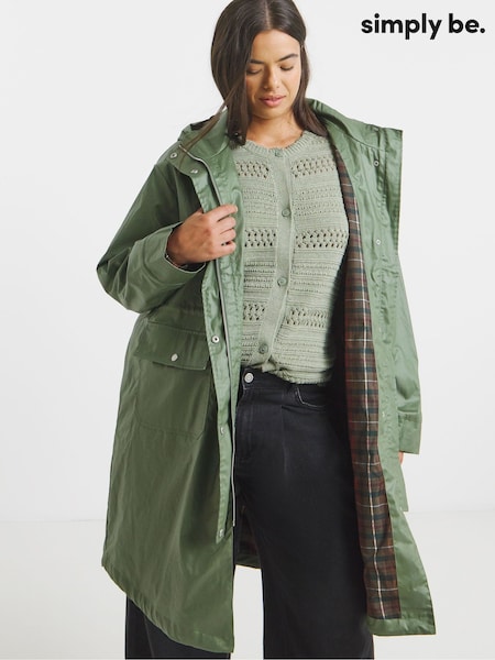 Simply Be Double Pocket Detail Rubberised Coat (W94737) | € 97