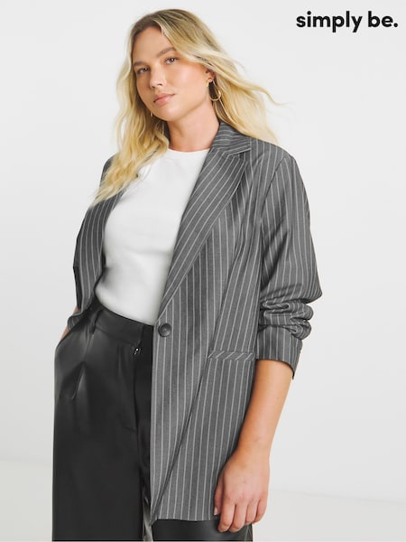 Simply Be Relaxed Pinstripe Blazer (W94747) | € 58