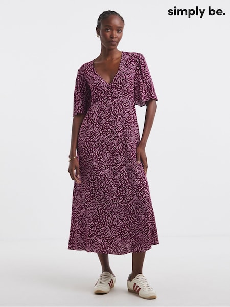 Simply Be Purple Button Up Midi Dress (W94750) | €59