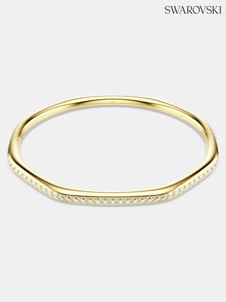 Swarovski White Round Cut Octagon Shape Gold Tone Dextera Bangle (W94779) | €190