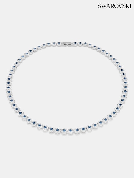 Swarovski Rhodium Plated Round Cut Una Angelic Tennis Necklace (W94783) | 325 €