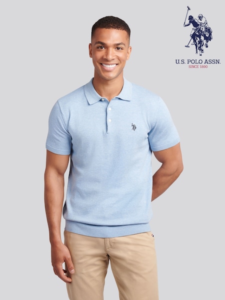 U.S. Polo Assn. CHAMBRAY BLUE Mens Combed Cotton Polo Shirt (W94817) | €66