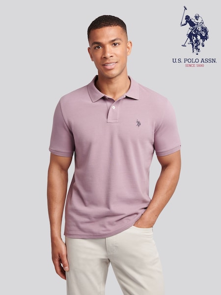 U.S. Polo Assn. Purple Mens Double Horsemen Polo Shirt (W94836) | €66