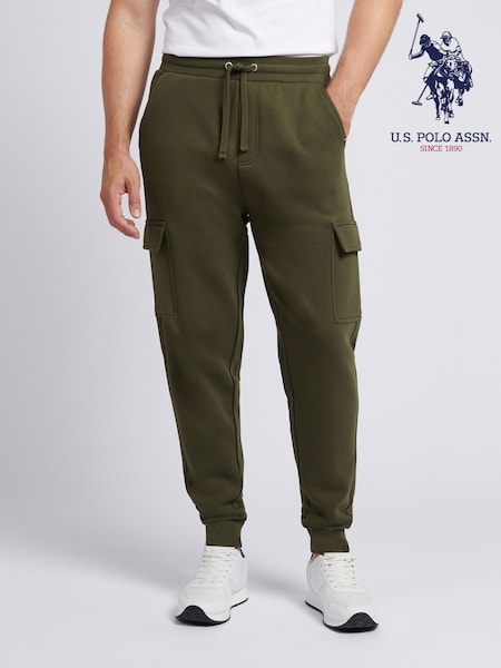 U.S. Polo Assn. Green Mens Double Horsemen Cargo Sweat Joggers (W94851) | €85