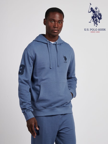 U.S. Polo Assn. Blue Mens Player 3 Loopback Hoodie (W94881) | R$ 640